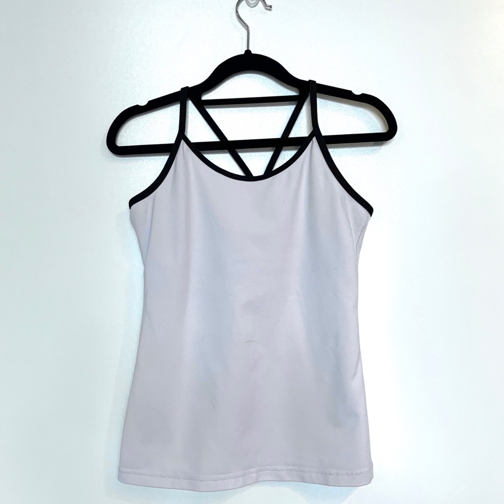 Lululemon Athletica White Shelf Bra Tank Top